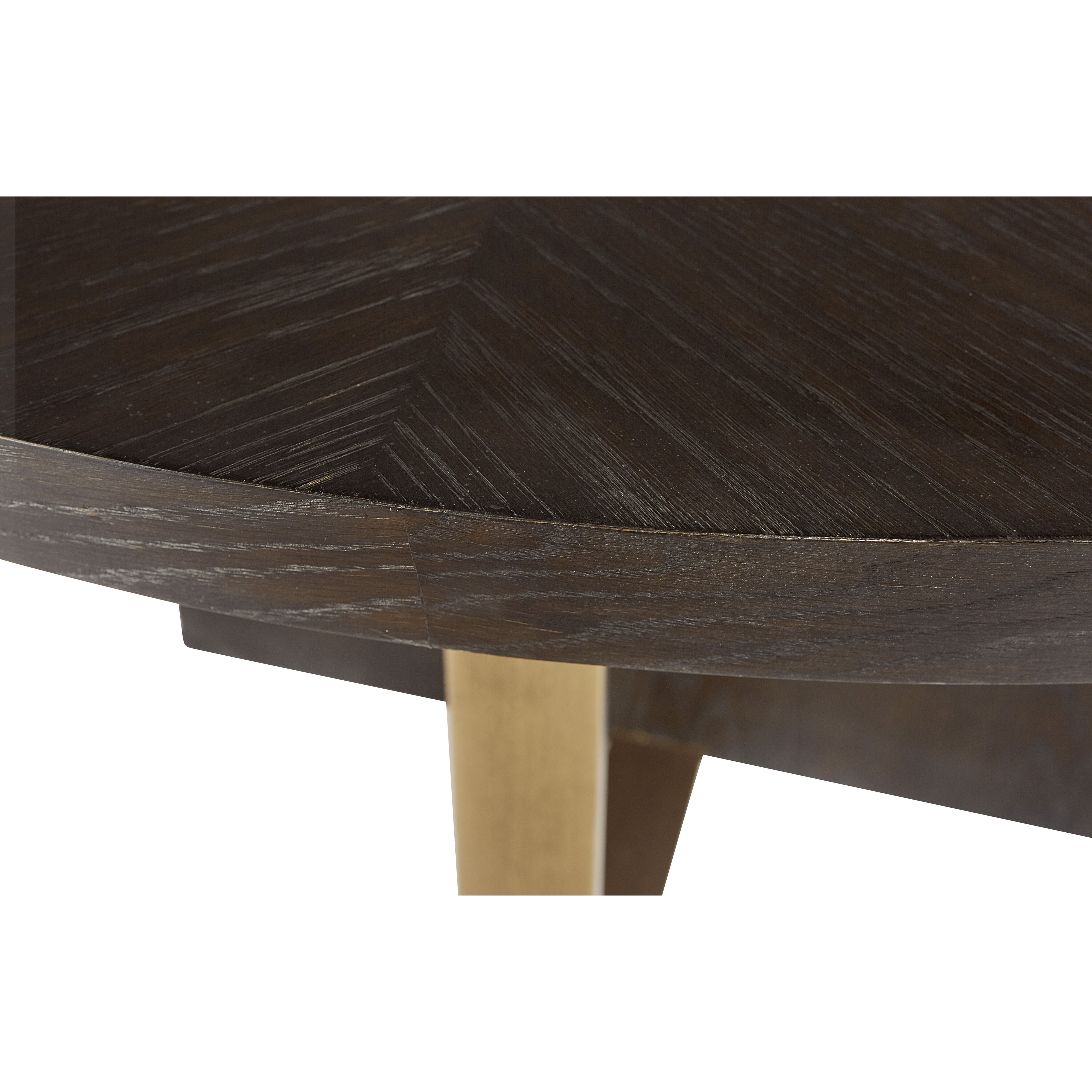 Lars 55 X 29.5 inch Espresso / Antique Brass Dining Table